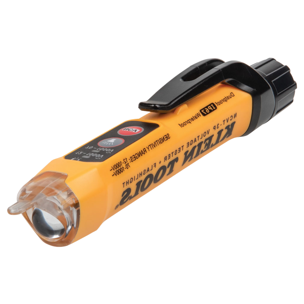 Probador de Voltaje de Doble Rango de 12 a 1000V CA con Linterna NCVT3P Klein Tools