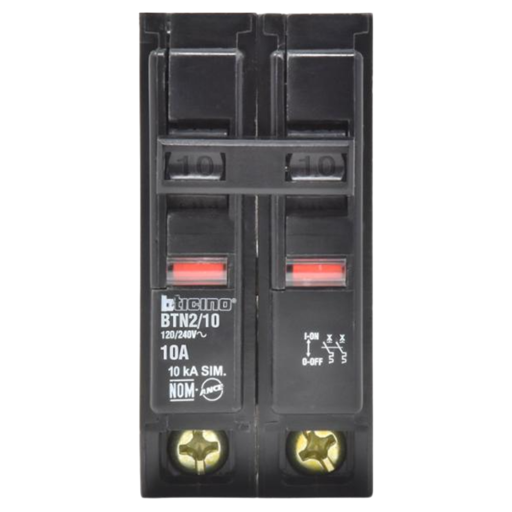 Interruptor Termomagnético 2P 10A 10KA BTN210 Bticino