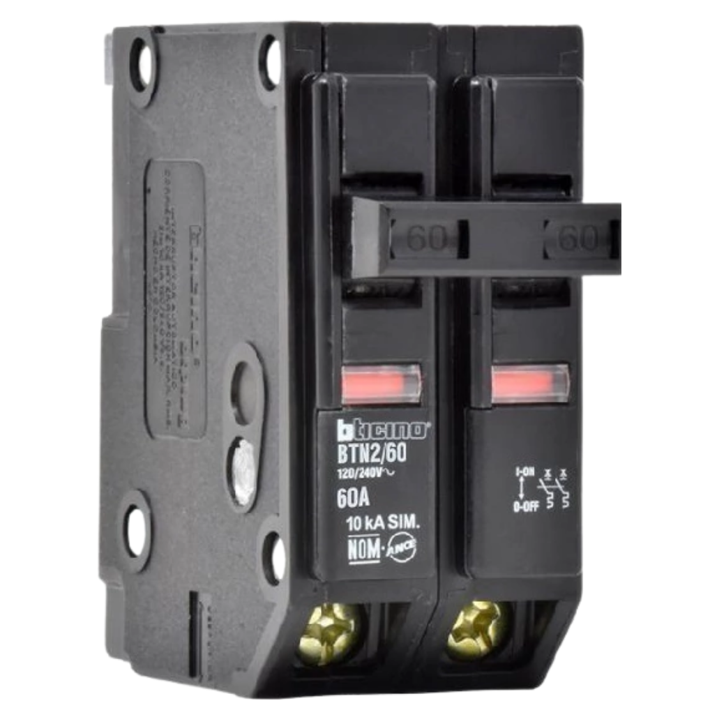 Interruptor Termomagnético 2P 60A 10KA BTN260 Bticino
