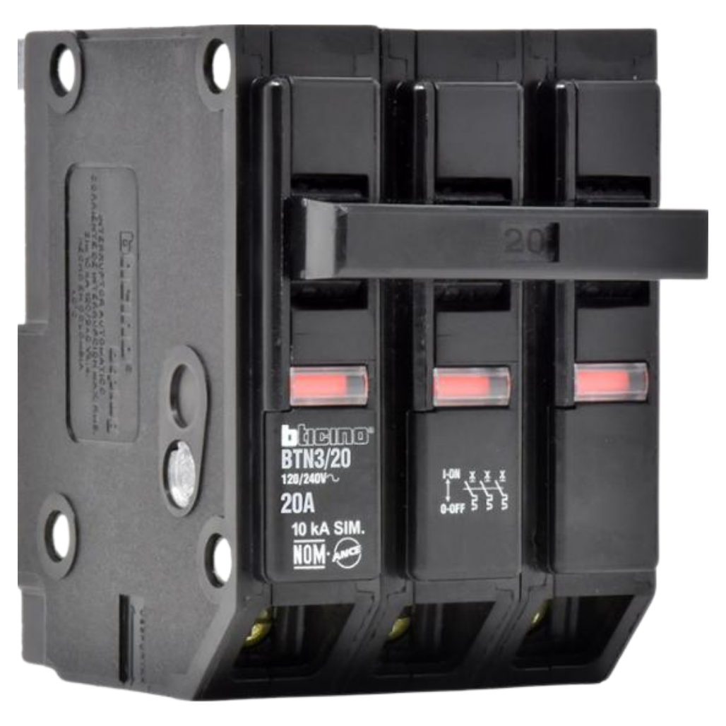 Interruptor Termomagnético 3P 20A 10KA BTN320 Bticino