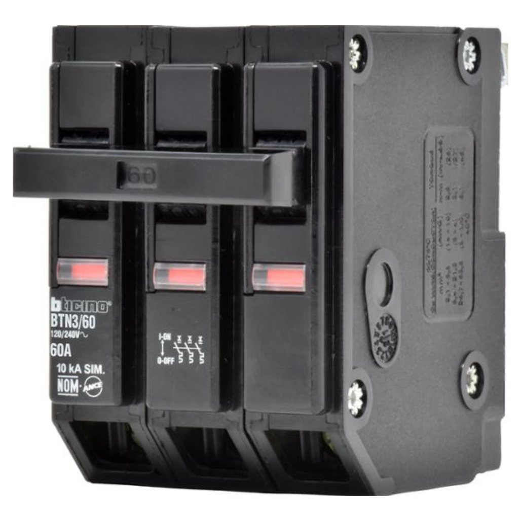 Interruptor Termomagnético 3P 60A 10KA BTN360 Bticino