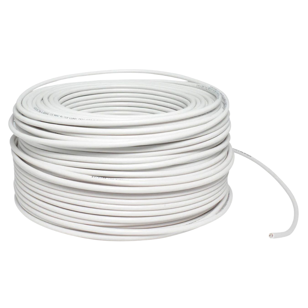 Cable Eléctrico THHW-LS Calibre 10 100% Cobre 600V 90°C Caja 100m Color Blanco SLY305 Indiana