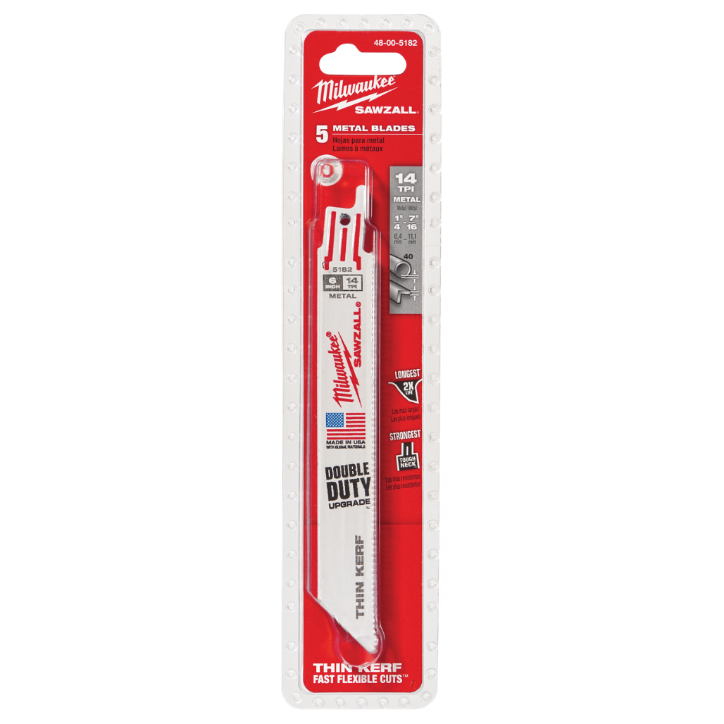 Juego de Seguetas SAWZALL de 6in 8pzs 48005182 Milwaukee