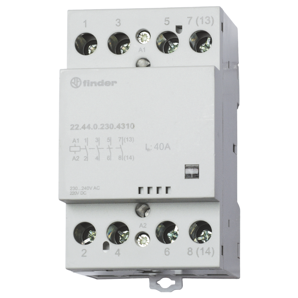 Contactor Modular Tipo 22.44 4 Contactos 40A 223401204340 Finder