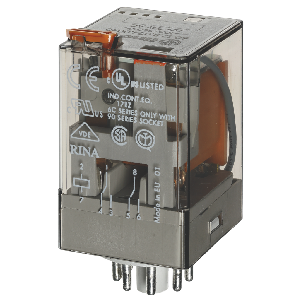 Relé Industrial Tipo 60.12 2CC 10A 120VAC 601281200040 Finder
