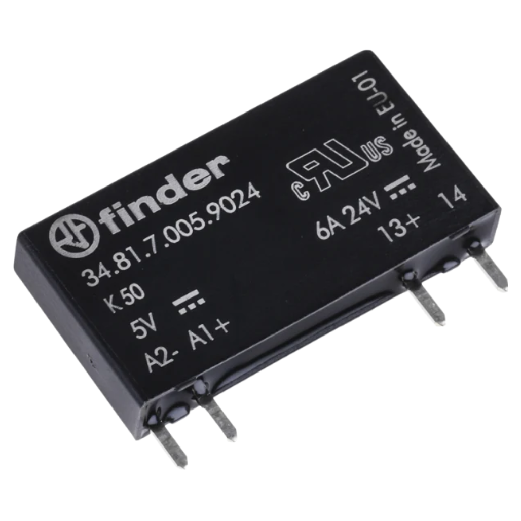 Mini Relé para Circuito Impreso Tipo 34.81 6A 24VDC 348170059024 Finder