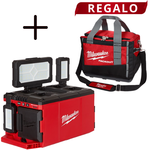 Luz/cargador M18  PACKOUT 235720 + Regalo Maleta de Herramientas PACKOUT de 15in 48228321 Milwaukee