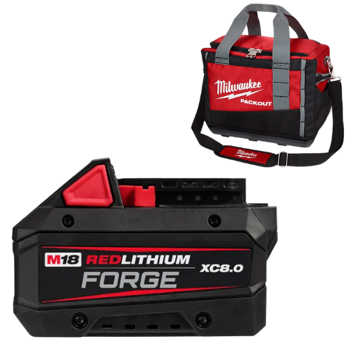 Batería M18 FORGE REDLITHIUM XC8.0 48111881 + Regalo Maleta de Herramientas PACKOUT de 15in 48228321 Milwaukee