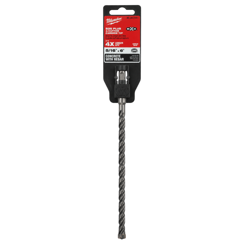 Broca para Martillo Rotativo 4 Cortadores de 5/16in x 6in 48207341 Milwaukee