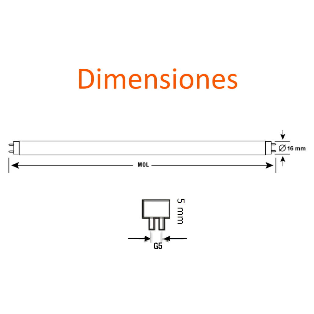 Tubo Fluorescente PENTRON T5 Base G5 54W 6500K 85112 Osram