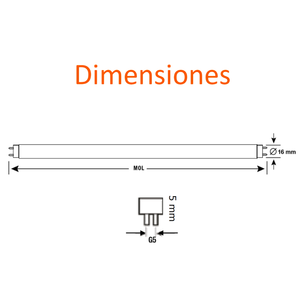 Tubo Fluorescente PENTRON T5 Base G5 28W 4100K 85106 Osram