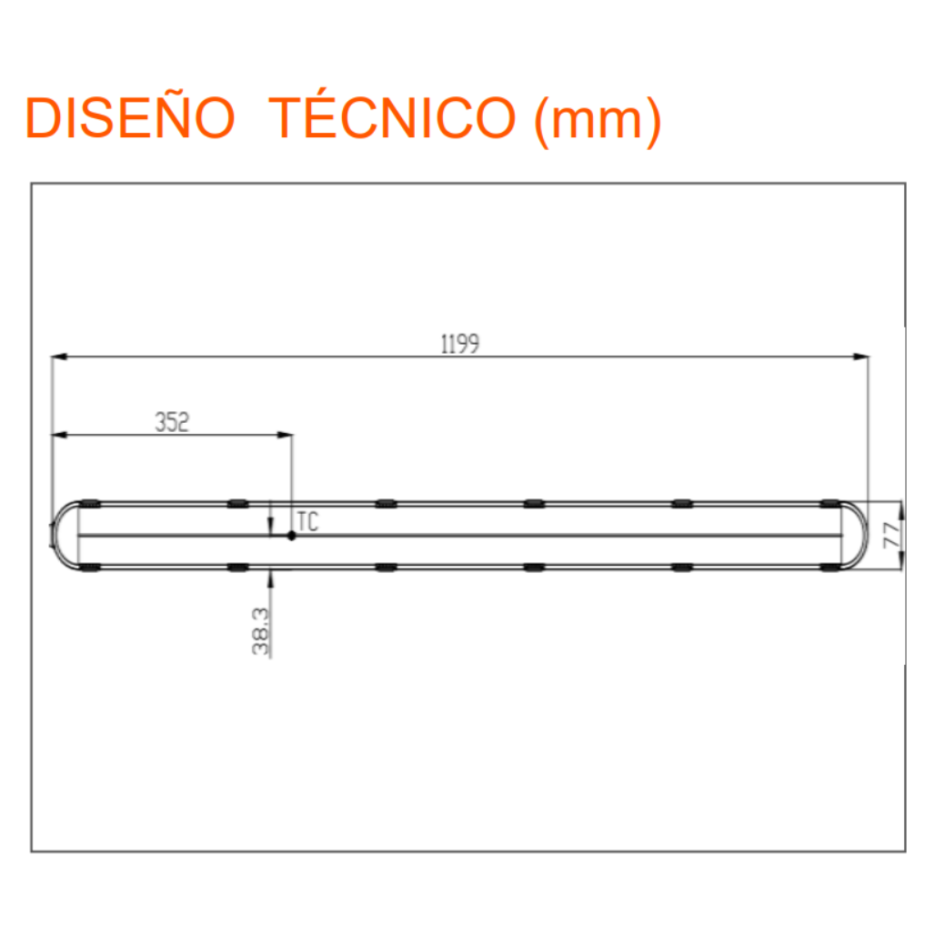 Luminaria Led Hermética al Vapor 36W 4680lm 6500K 86892 Ledvance