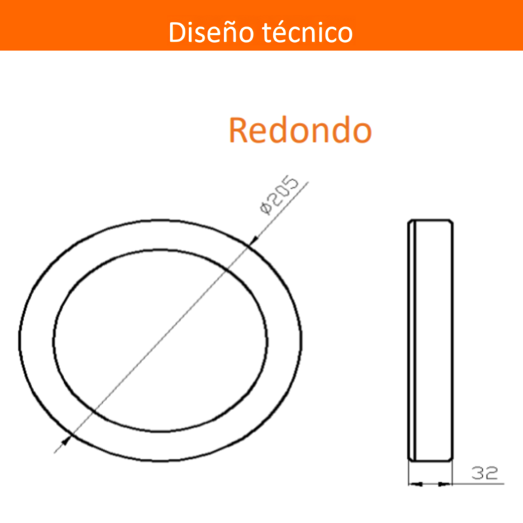 Luminaria Led SLIM PLAFON Redonda 15W 3000K Color Blanco 86490 Ledvance