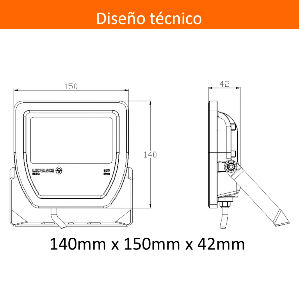 Reflector Led FLOODLIGHT IP65 30W 5000K 100/240V Color Blanco 85294 Ledvance