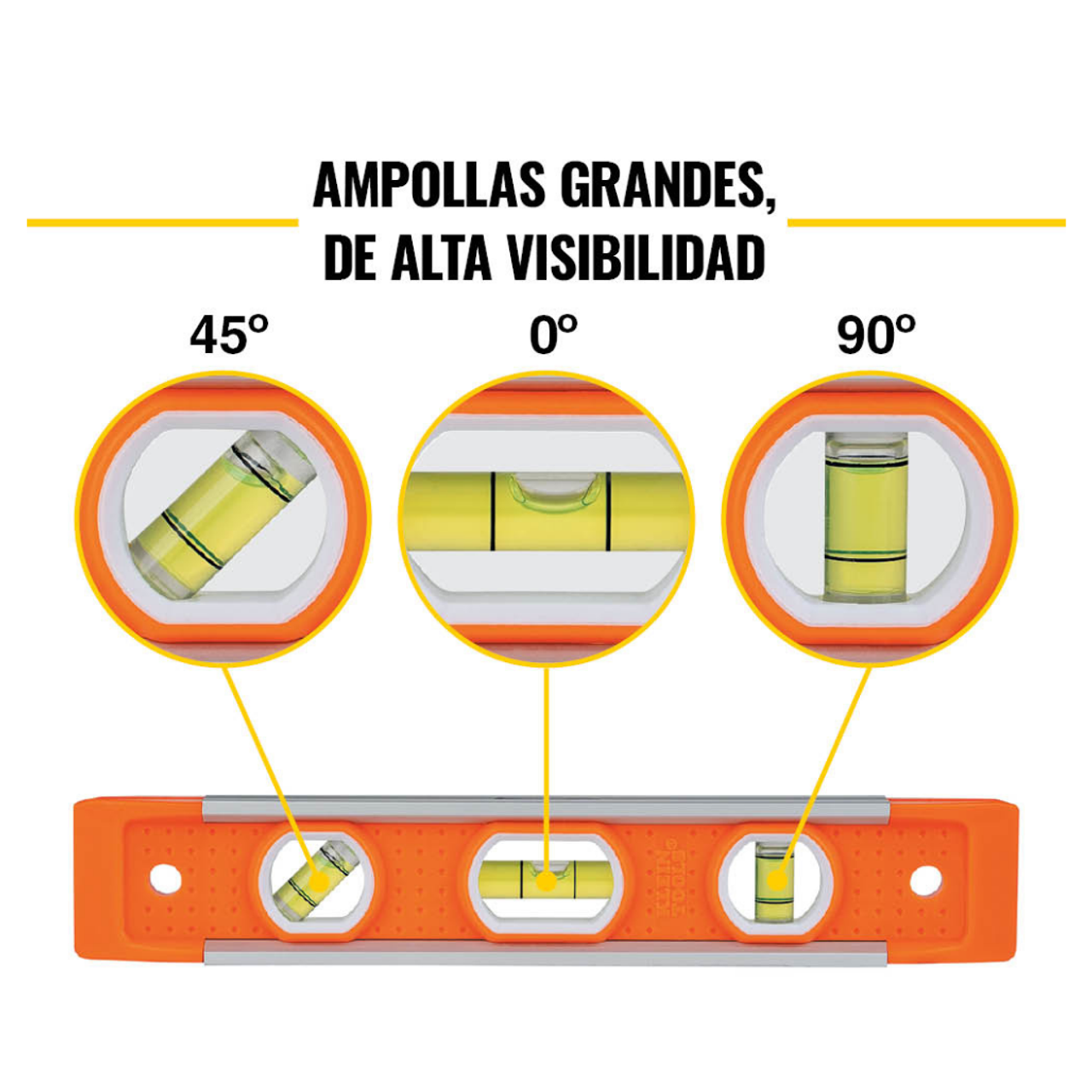 Nivel Torpedo con 3 Ampollas de 22.9cm 935 Klein Tools