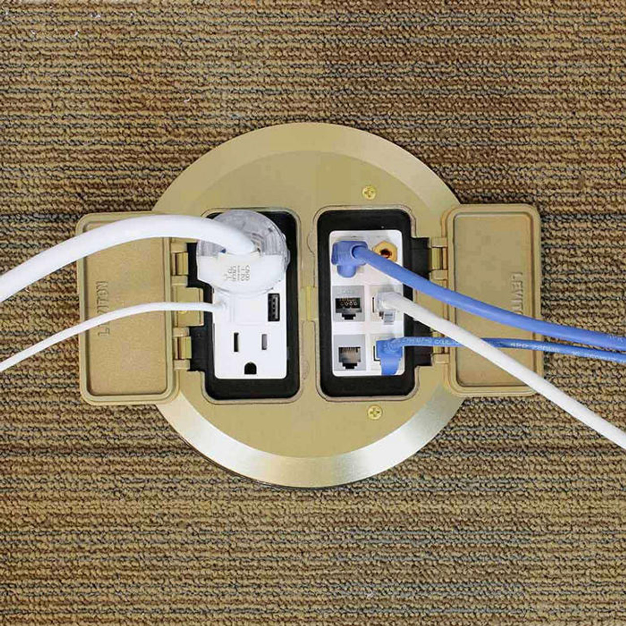 Caja Redonda para Piso de Concreto 2 Tramos 15.8cm FBBOXGY Leviton