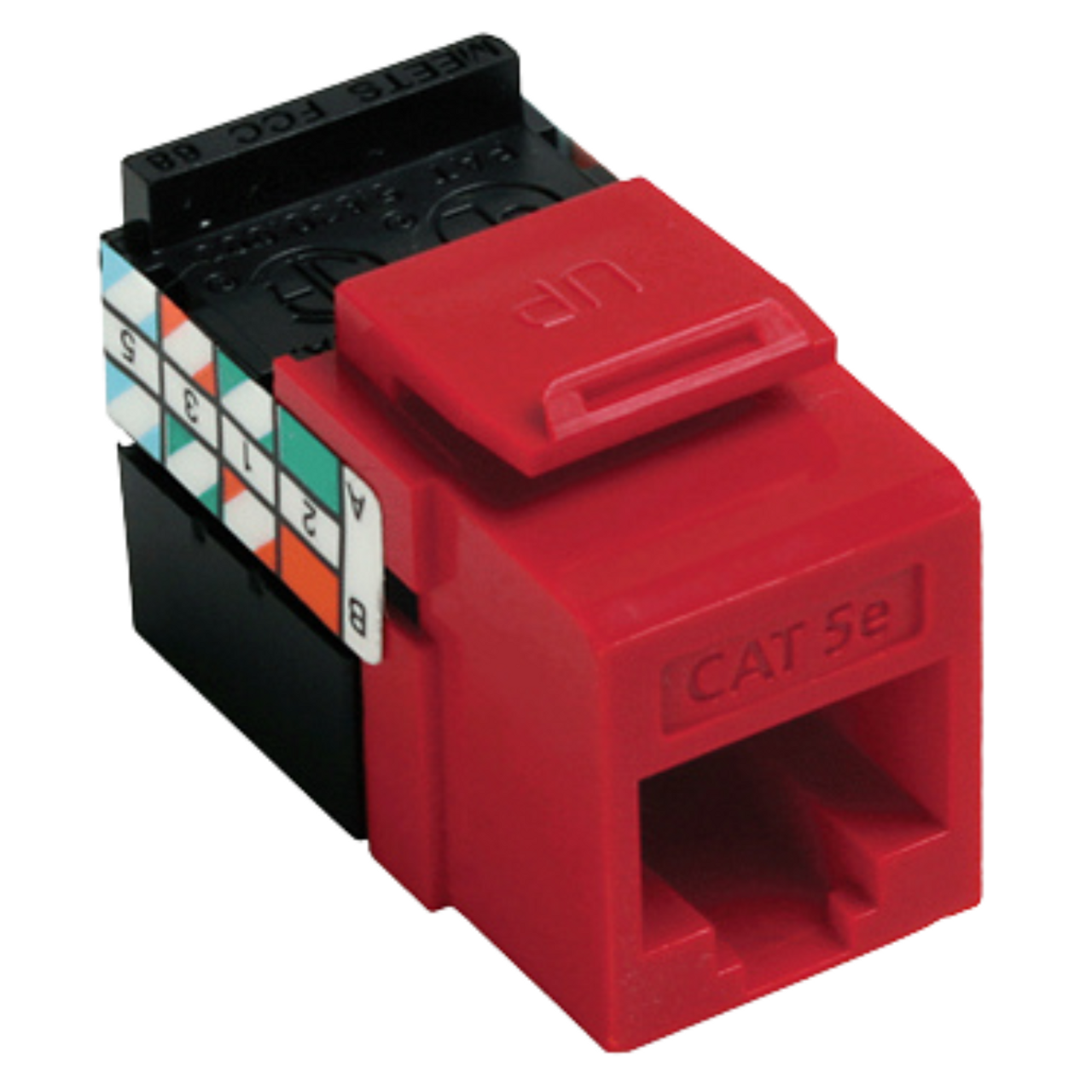 Conector de Red RJ45 QUICKPORT Categoría 5e Color Carmesí 5G108RC5 Leviton