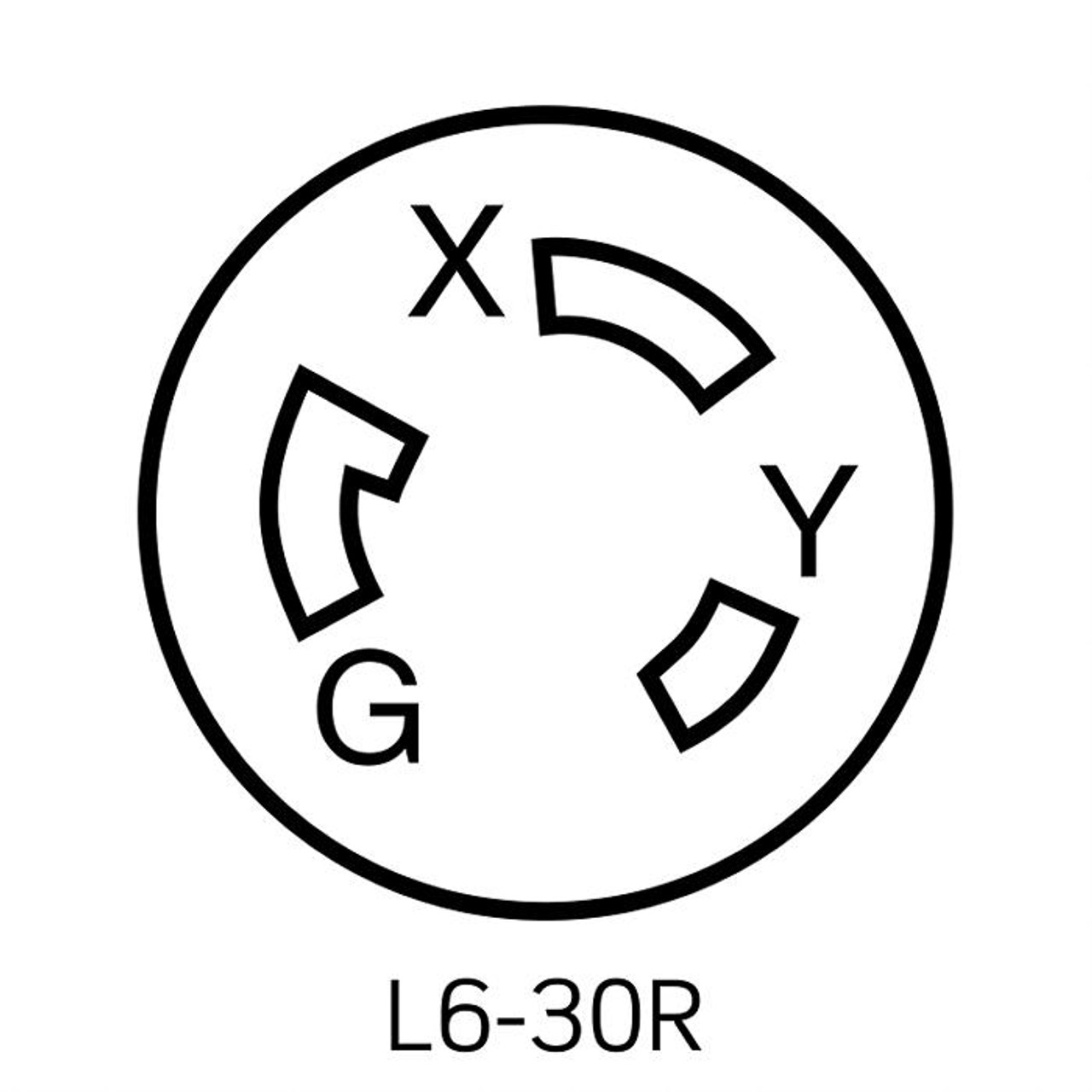 Contacto Fijo Media Vuelta 30A 250V 2620 Leviton