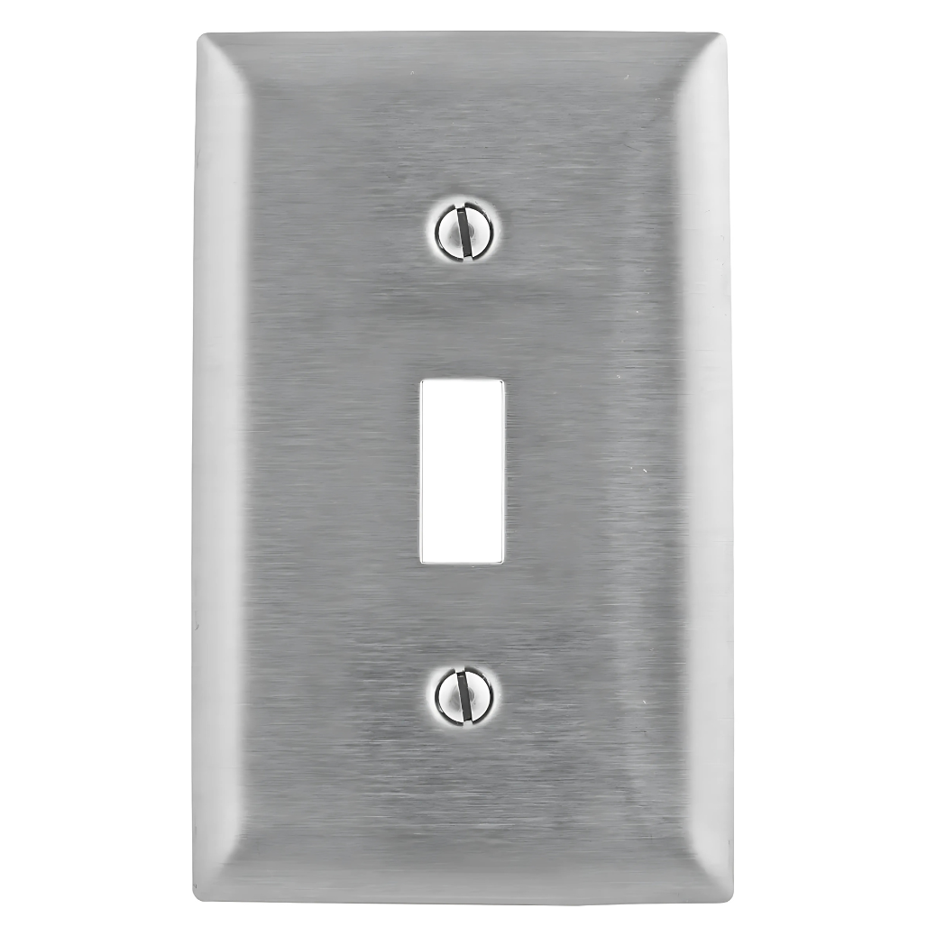 Placa para Apagador de Palanca 1 Módulo de Acero Inoxidable SS1 Hubbell