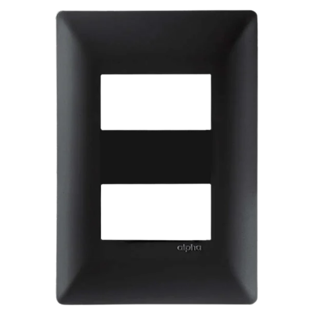 Placa de 2 Módulos ALPHA Color Negro E913BK2 Estevez