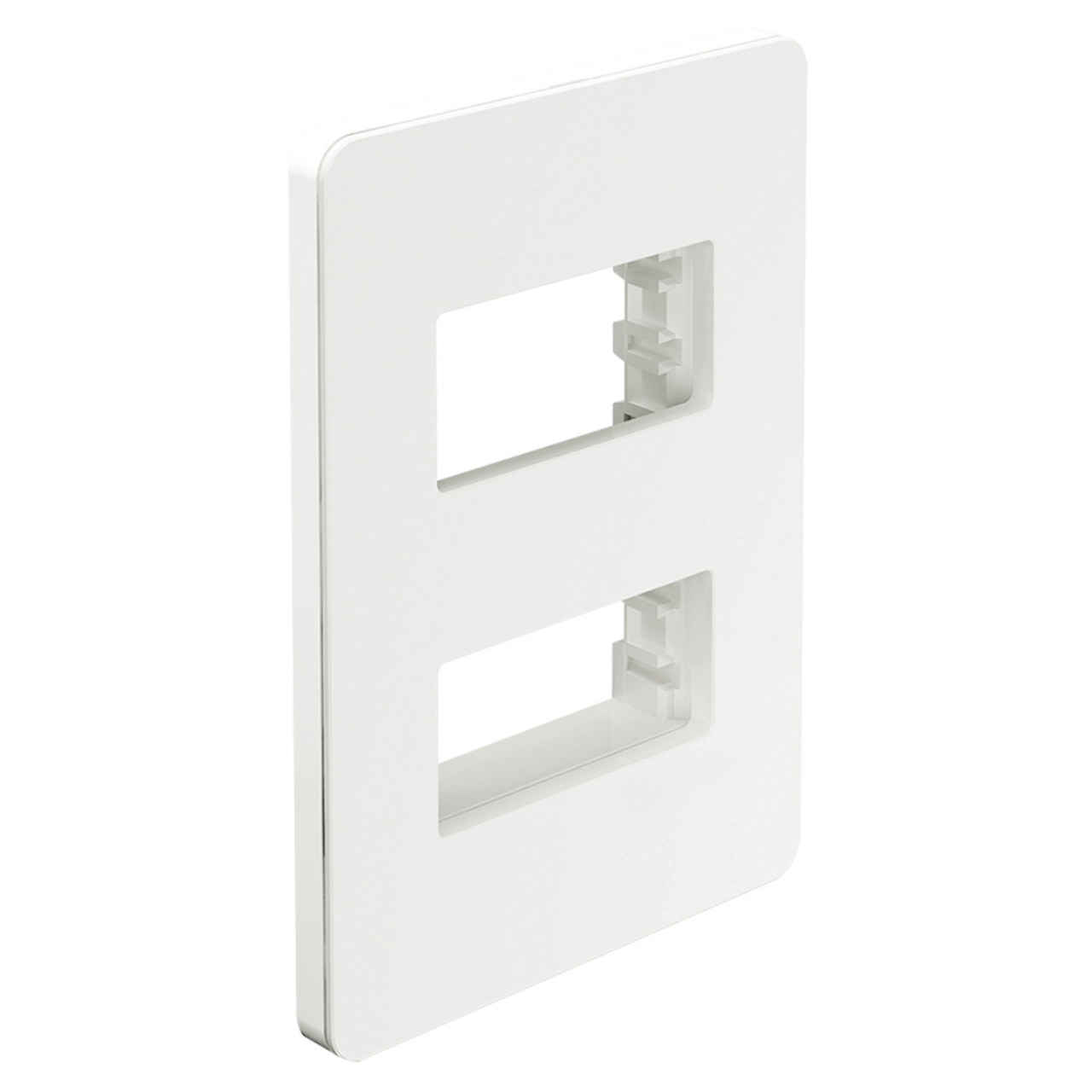 Placa de 2 Módulos UNNO con Chasis Color Blanco N1372BL Estevez