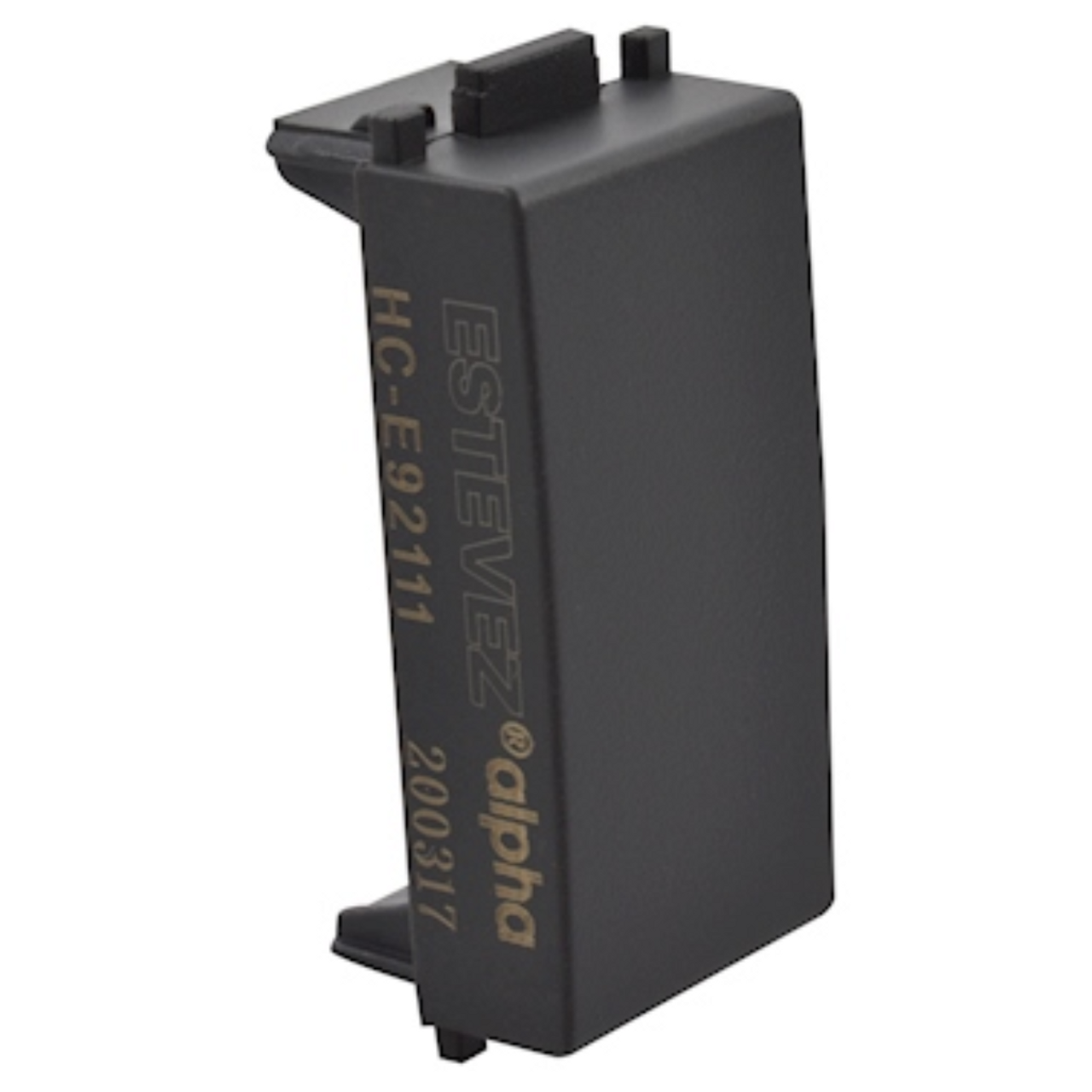 Tapón Ciego de 1 Módulo ALPHA Color Negro E92111 Estevez