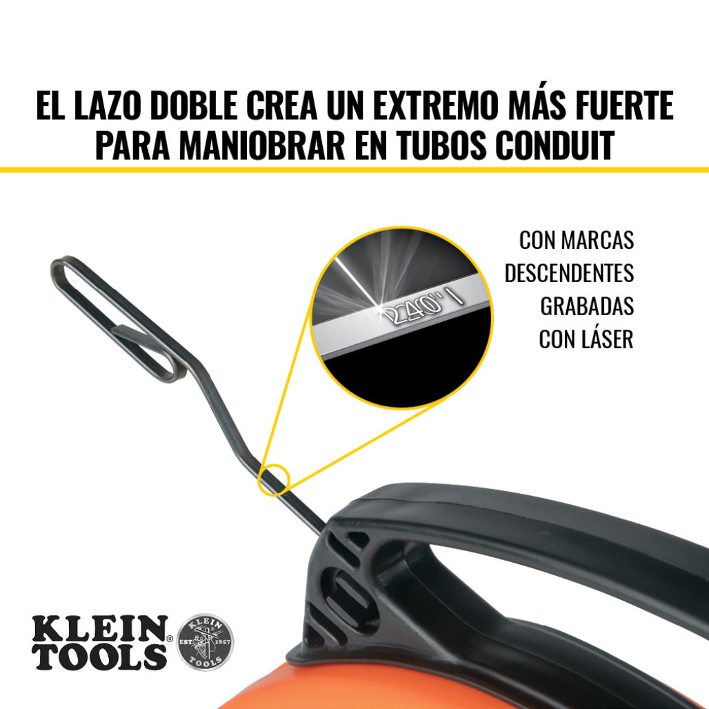 Guía Jalacables de Acero de 73m 56334 Klein Tools