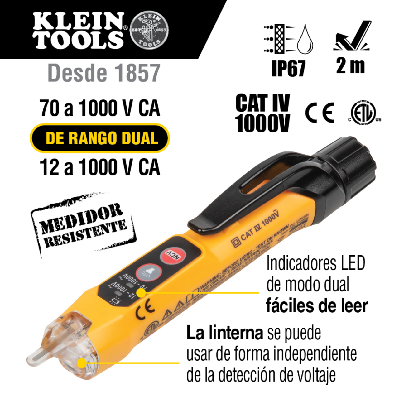 Kit de Multímetro Digital Automático y Prueba Eléctrica 3pzas MM320KIT Klein Tools