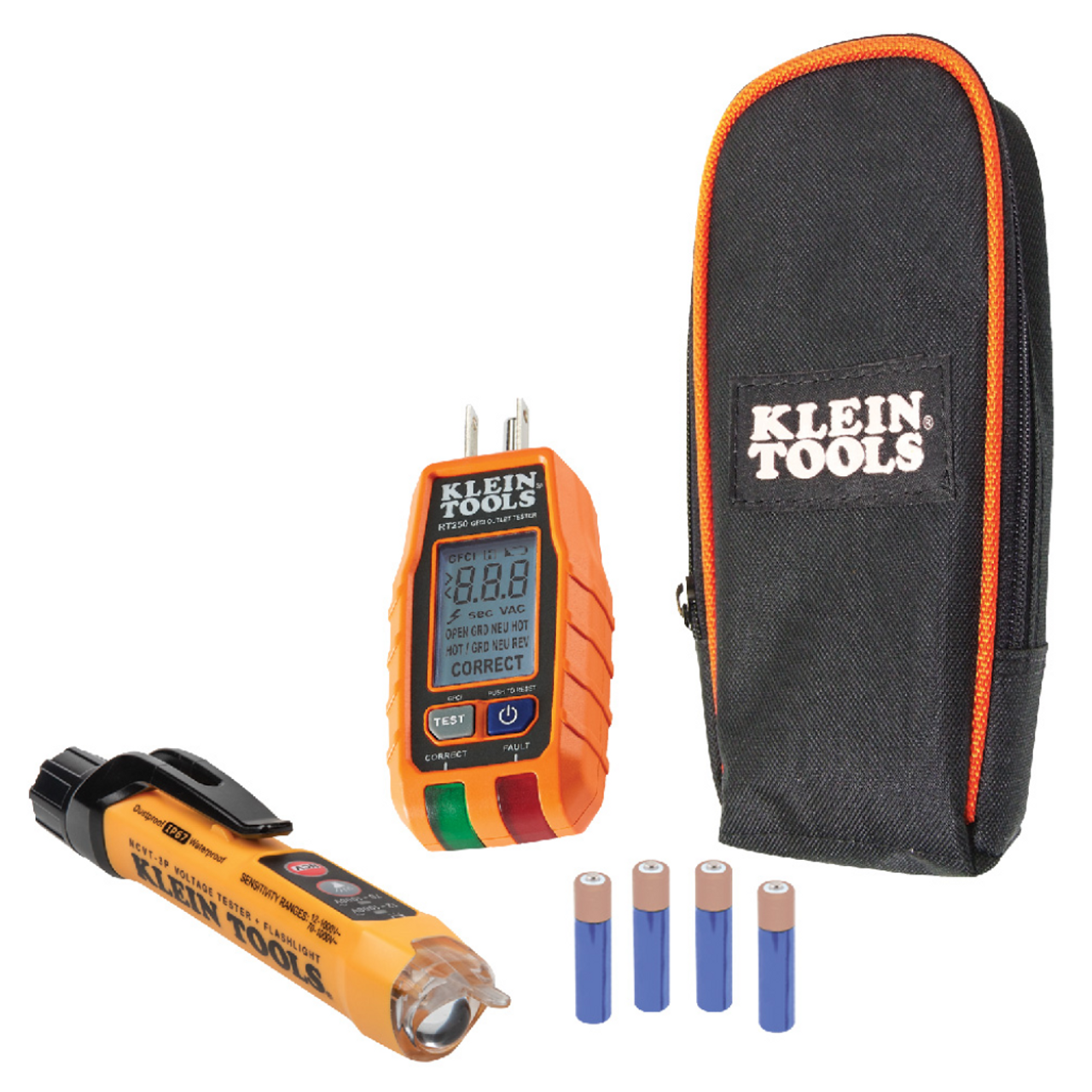 Kit de Probadores de Voltaje Eléctrico y sin Contacto 2pzas RT250KIT Klein Tools
