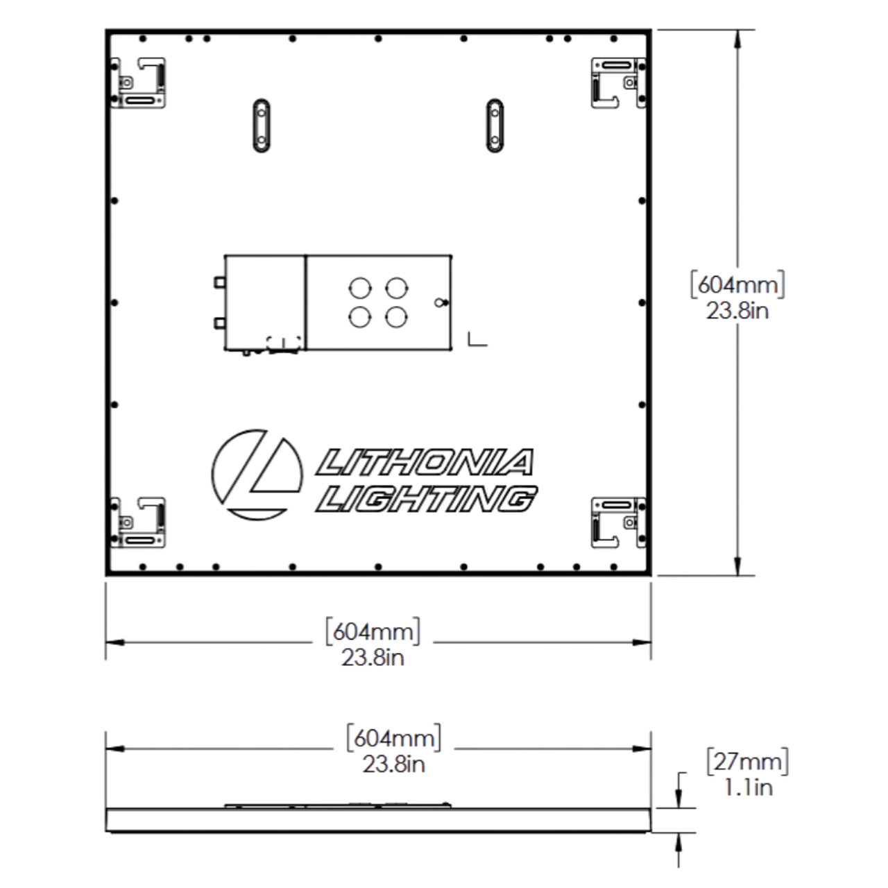 Panel LED 2x2 Switchable de 4400lm 5000K CPANL 2X2 ALO1 SWW7 M4 Lithonia Lighting