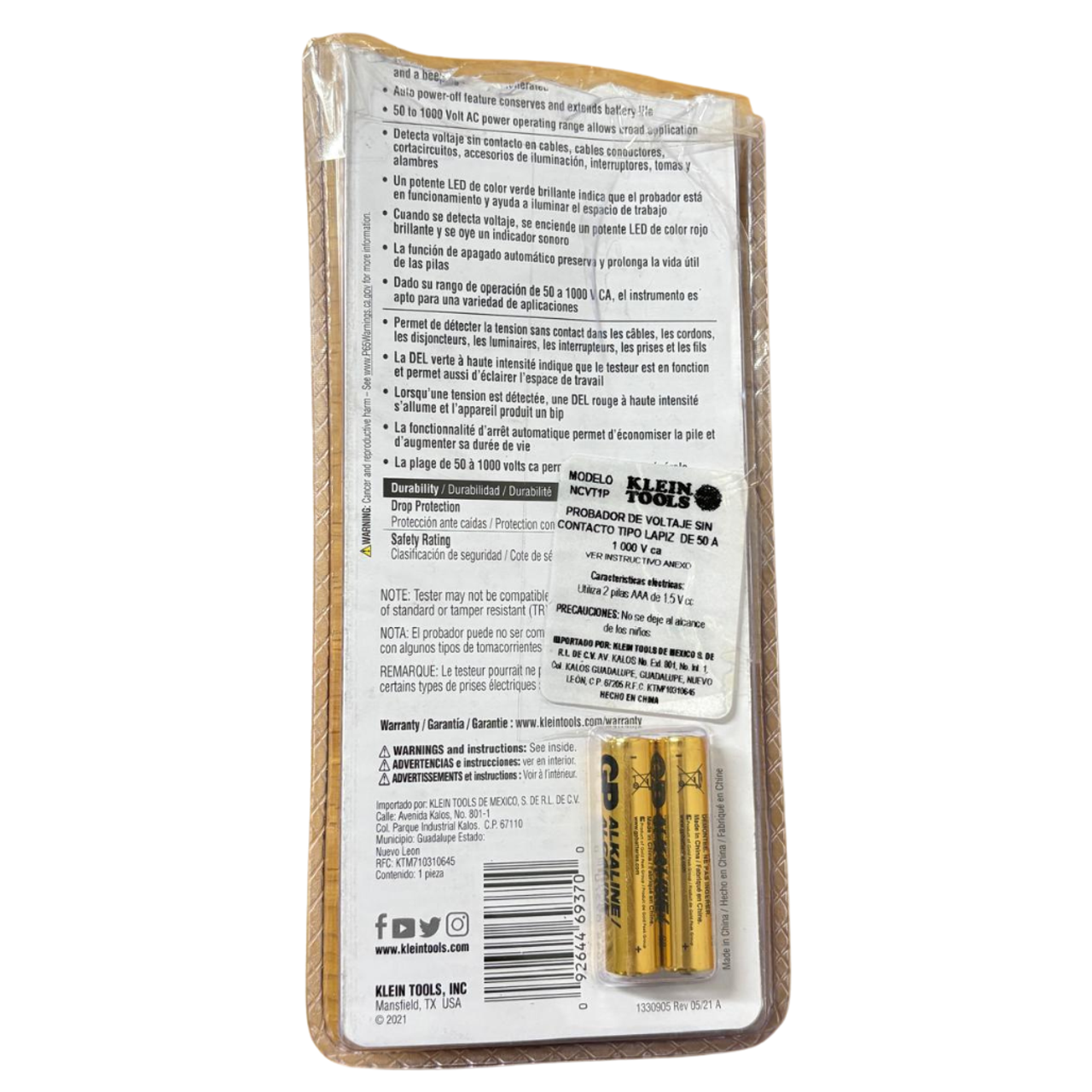 Probador de Voltaje de 50 a 1000V CA NCVT1P Klein Tools Outlet