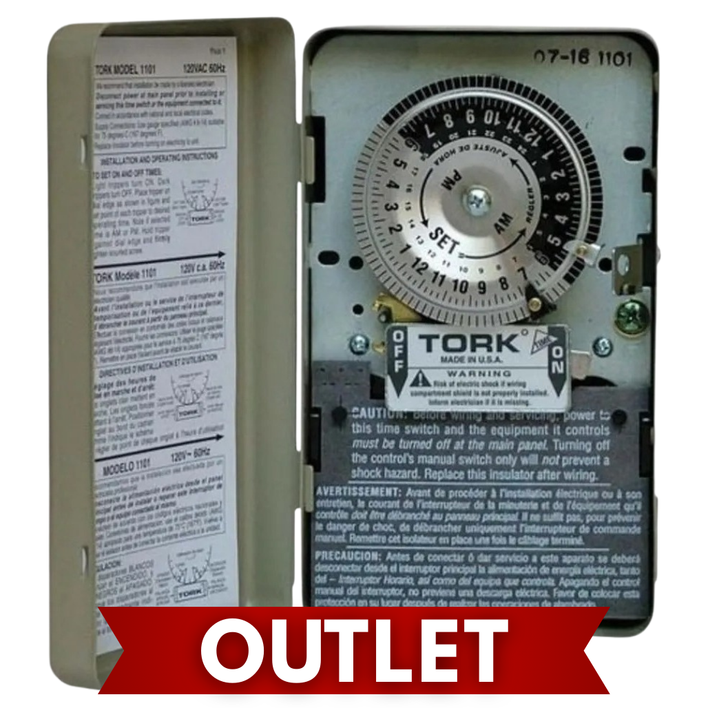 Interruptor Tiempo Horario Electromecánico 24 horas 40A 127V 1101 Tork Outlet