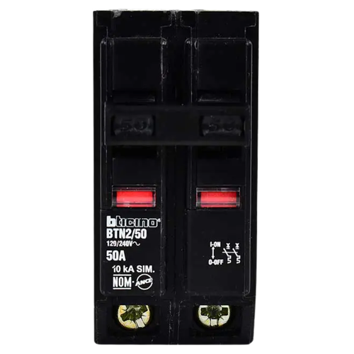 Interruptor Termomagnético 2P 50A  10KA BTN250 Bticino