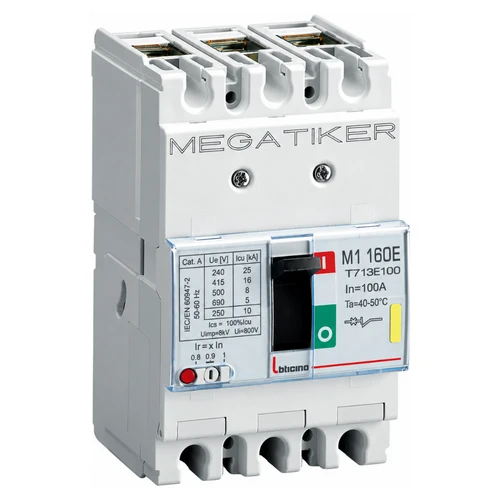 Interruptor Termomagnético MEGATIKER 3P 100A T713E100 Bticino