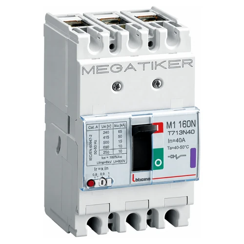 Interruptor Termomagnético MEGATIKER 3P 40A T713N40 Bticino