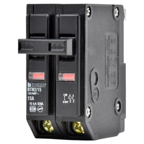 Interruptor Termomagnético 2P 15A 10KA BTN215 Bticino