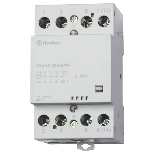 Contactor Modular Tipo 22.44 4 Contactos 40A 223401204340 Finder