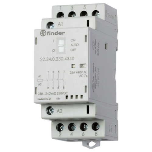 Contactor Modular Tipo 22.34 4 Contactos 25A 223402304340 Finder