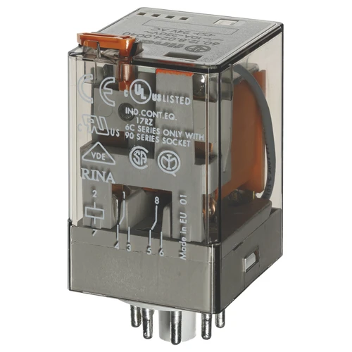 Relé Industrial Tipo 60.12 2CC 10A 230VAC 601282300040 Finder