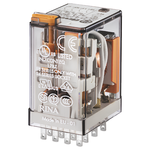 Relé Industrial Tipo 55.34 4CC 7A 120VAC 553481200040 Finder