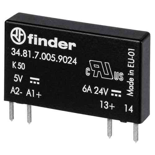 Mini Relé para Circuito Impreso Tipo 34.81 6A 24VDC 348170059024 Finder
