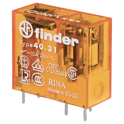 Mini Relé para Circuito Impreso Tipo 40.31 1CC 230VDC 403190230000 Finder