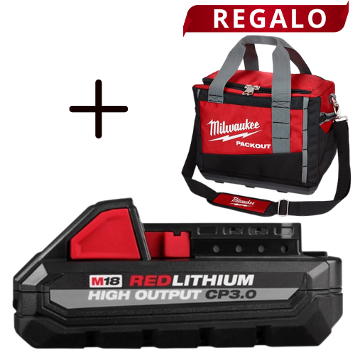 Batería M18 REDLITHIUM  OUTPUT CP3.0 48111835 + Regalo Maleta de Herramientas PACKOUT de 15in 48228321 Milwaukee