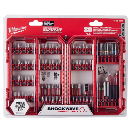 Juego de Brocas para Destornillador SHOCKWAVE 80pzs 48324094 Milwaukee