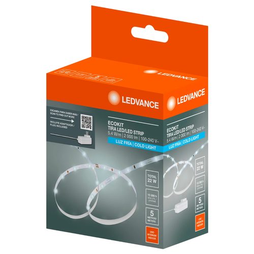 Tira Led de Uso Interior ECOKIT 5m 400lm 6500K IP20 110/277V 93036 Ledvance