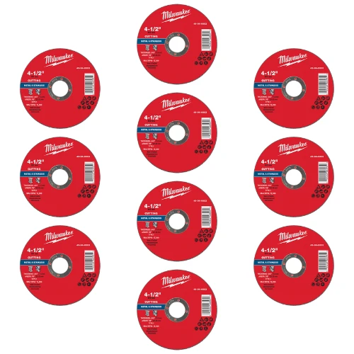 Disco de Corte para Metal de 4-1/2in x .045in x 7/8in Tipo 1 10pzas 49940003 Milwaukee