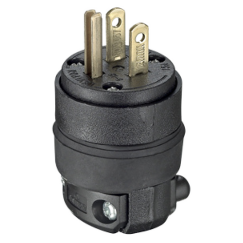 Clavija  Entrada Recta 15A 125V Color Negro 515PR Leviton