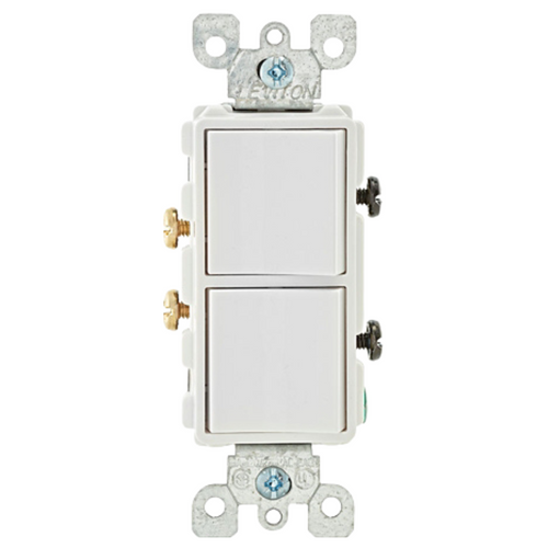 Apagador Dúplex 15A 120/277V Color Blanco 5634-W Leviton
