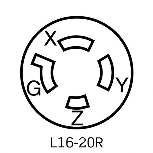 Contacto Fijo Media Vuelta 20A 480V 2430 Leviton