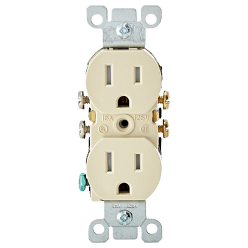 Contacto Dúplex 15A 125V Color Marfil T5320I Leviton